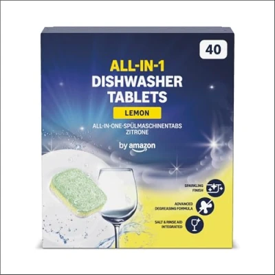 Imagen de by Amazon pastillas para lavavajillas Todo en Uno, Aroma Limón, 40