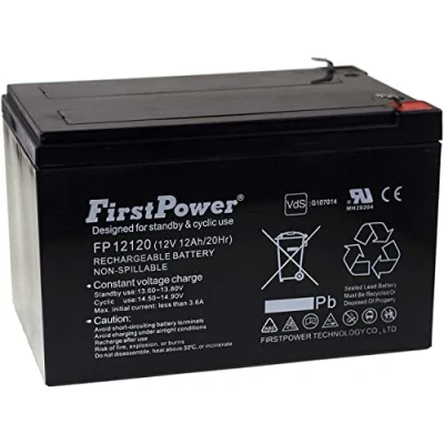 Imagen de Powery FirstPower Batería de Gel para SAI APC RBC4 12Ah 12V VDS