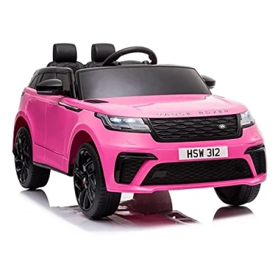 Imagen de Coche a batería Land Rover Velar 12v, Ruedas de Goma y Mando Parental, Color Rosa