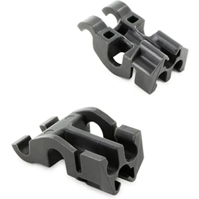 Imagen de DEKAROX 2 x Rodamientos de cesta inferior para Whirlpool Bauknecht Ignis 481010600198 platos con púas plegables en lavavajillas y