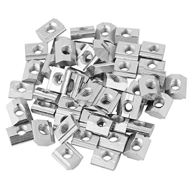 Imagen de Tuercas en T serie 50 piezas deslizante Tipo UE 20/30 M4/M5/M6 diapositiva de rosca acero al carbono la cabeza del martillo tuerca para accesorios perfil extrusión