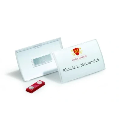 Imagen de Durable 821519 Etiqueta de nombre Click Fold, con imán, 54 x 90 mm, paquete 10