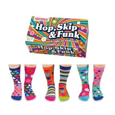 Imagen de United Oddsocks Recuadro 6 Odd calcetines para niñas Hop Skip &amp; Funk