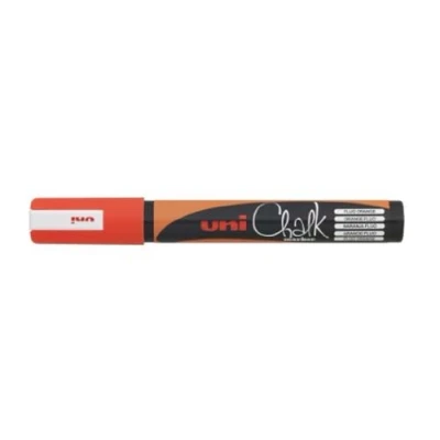Imagen de UNI Ball 186215 Marcador de tiza y ventana CHALK PWE 5M, 1,8 2,5 mm, punta redonda, naranja fluorescente