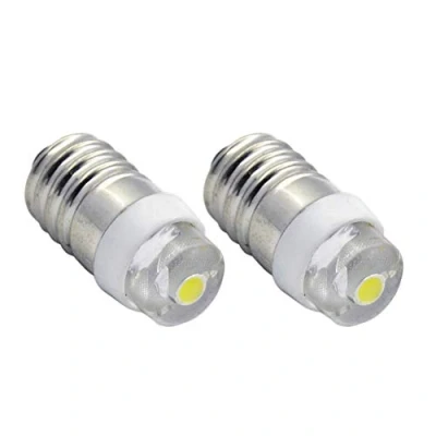 Imagen de Ruiandsion 2 bombillas LED E10 blancas DC 1,5 V 0,5 W para antorcha, linterna, faro, tierra negativa