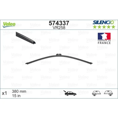 Imagen de Limpiaparabrisas Valeo Silencio X.trm, Rear 574337 380mm posterior Sin marco VOLVO: XC90 I, XC60 BMW: X5, FORD USA: Edge Mk2