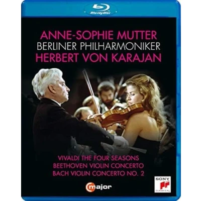 Imagen de Vivaldi, A.: Four Seasons (The) / Beethoven, L. van: Violin Concerto, Op. 61 Bach, J.S.: BWV 1042 (Mutter, Karajan) (Blu ray, HD) [Blu ray]