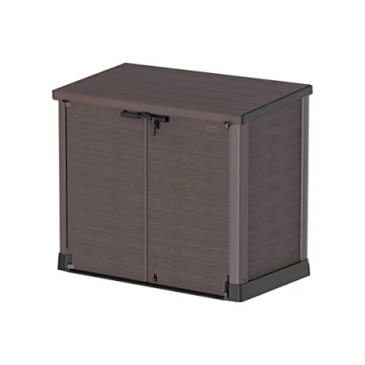 Imagen de Duramax Arcón cubre cubos exterior 1200 L PVC color marrón