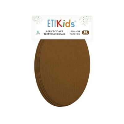 Imagen de Haberdashery Online 6 Rodilleras Color Tostado termoadhesivas de Plancha. Coderas para Proteger tu Ropa y reparación Pantalones, Chaquetas, Jerseys, Camisas. 16 x 10 cm. RP14