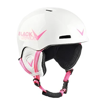 Imagen de BLACK CREVICE Stubai Casco de esquí para niños I Resistente a Golpes con diseño Deportivo Transpirable Tamaño Ajustable (48 52, Blanco/Rosa)