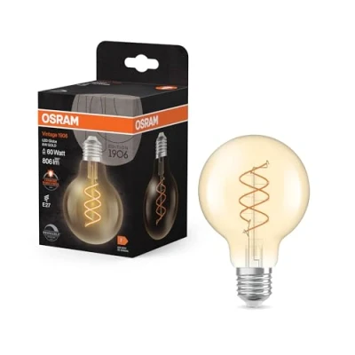 Imagen de OSRAM LED Vintage G80 E27 8W 922 Filamento en espiral dorado atenuable
