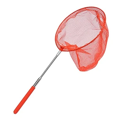 Imagen de LuckyGirls 6 Colores Redes de Mariposa Extensible Pesca ara Atrapar Insectos Peces Pequeños，Redes Telescópicas (Rojo)
