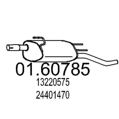Imagen de MTS 01.60785 Silenciador trasero 920 OPEL: Combo C Tour
