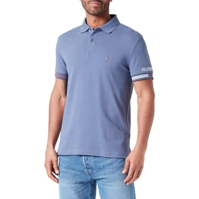 Imagen de Tommy Hilfiger FLAG CUFF SLIM Polo, Hombre, Talla: Small, Faded indigo