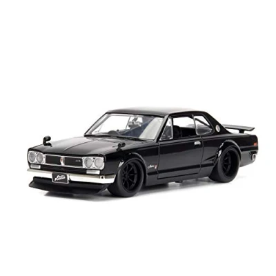 Imagen de Jada 253203004 Toys Fast &amp; Furious Brian&#039;s 1971 Nissan Skyline GT R 2000 (C10) Coche Tuning Modelo a Escala 1:24 con alerón, Puertas Que se abren, capó y Maletero, Rueda Libre, Color Negro