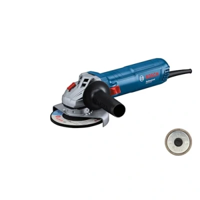 Imagen de Bosch Professional amoladora angular con cable GWS 12 125 (Ø del disco: mm, poten. 1200 W, protec. rearranque, incl. tuerca SDS, empuñadura aux., caperuza de protec., apriete, llave brida)