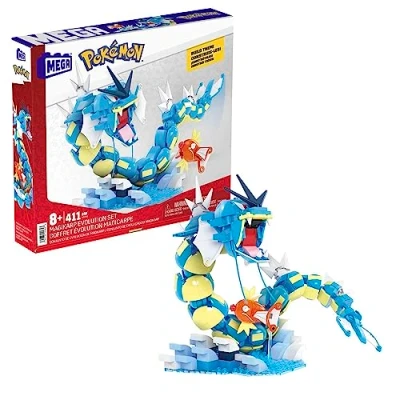 Imagen de MEGA Construx Pokémon Magikarp y Gyarados +400 Bloques de construcción, Juguete +8 años (Mattel HNT95)