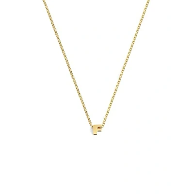 Imagen de SINGULARU Collar Personalizado Single Letter Colgante en Plata de Ley 925 con Acabado Baño Oro 18 Kt. Cadena Talla Unica Joyas para Mujer Letra F