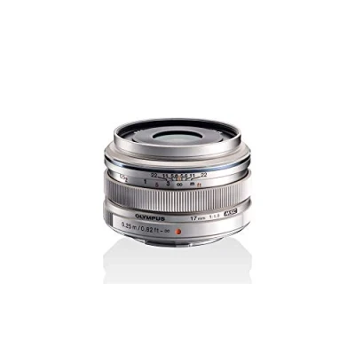 Imagen de Olympus Objetivo M.Zuiko Digital 17 mm F1.8, Longitud Focal Fija rápida, Apto para Todas Las cámaras MFT (Modelos OM D &amp; Pen, Serie G de Panasonic), Plata