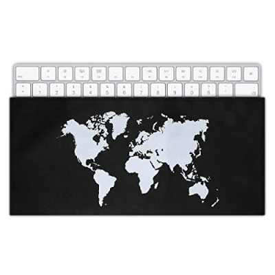 Imagen de kwmobile Funda Protectora para Teclado Universal Keyboard (L) Cubierta el Polvo o Salpicaduras con Mapa del Mundo