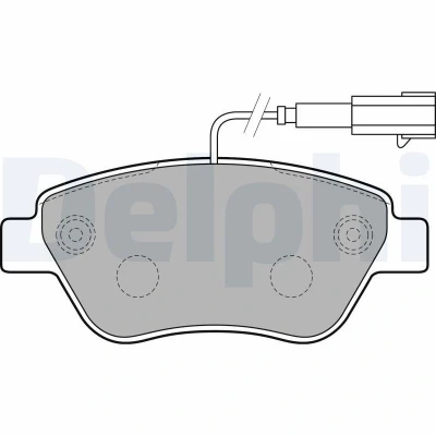 Imagen de DELPHI LP2230 Juego de pastillas freno con contacto avisador desgaste Chapa antichirridos accesorios FIAT: Grande Punto Hatchback