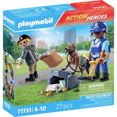 Imagen de POLICIER CHIEN + VOLEUR PLAYMOBIL PLL71731