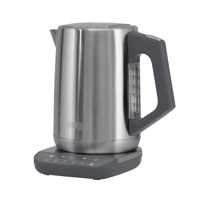 Imagen de Ninja Hervidor de agua con temperatura regulable, 1,7 l, control temperatura, pantalla LED, fácil usar hervido rápido y función Hold Temp, acero inoxidable, KT201EU