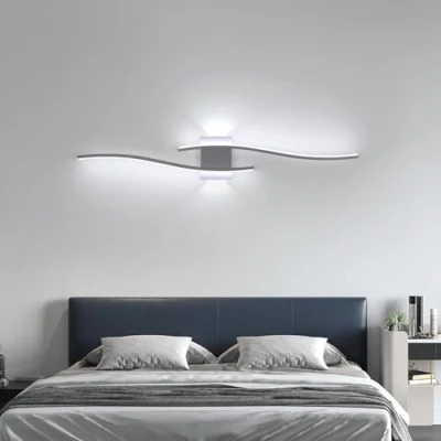 Imagen de Comely Apliques de Pared LED, 27W Lámpara Interior en Acrílica, Iluminación para Dormitorio, Estudio, Comedor, Pasillo, Escalera, Luz blanca fría 6500K