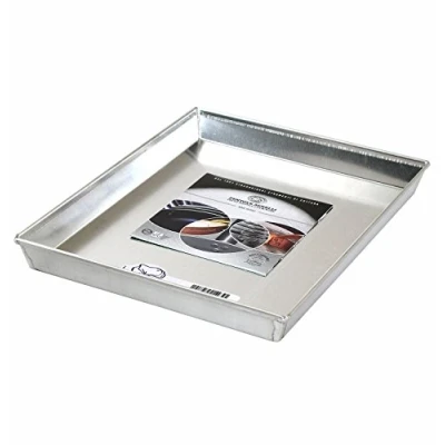 Imagen de Pentole Agnelli Pasticceria e Pizza Bandeja Rectangular de aleación Aluminio 3003 con Dobladillo, Gris, 65x45x3 cm