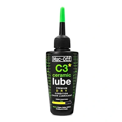 Imagen de Muc Off C3 Ceramic Dry Chain Lube, 50 Ml Lubricante de Cadena Bicicleta con Tinte Trazador UV Formulado para Condiciones Climáticas Secas y Polvo