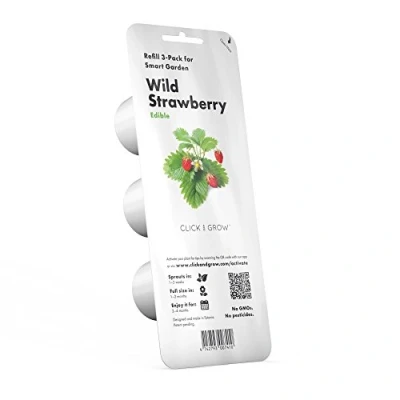 Imagen de Click &amp; Grow, Recambio Cápsulas de Fresas Silvestres, Kit 3 Unidades