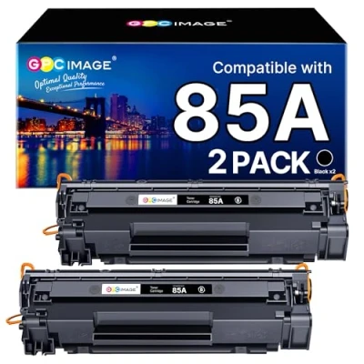 Imagen de GPC IMAGE 85A CE285A Tóner Negro Compatible para HP Laserjet P1102W P1102 P1100 P1106 P1108 P1109 M1130 M1132 M1210 M1210MFP M1212 M122 12NF MM. 1217NFW (Paquete de 2)