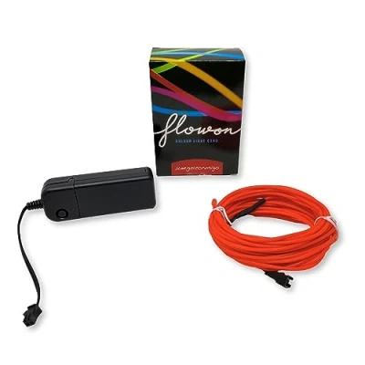 Imagen de JUEGACONMIGO FLOWON Cables LED Luces Colores Flexibles LED. 3 Modos de Funcionamiento. 7 metros Largo. Tiras Decoración fiestas halloween Color Light Cord (Red)