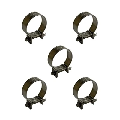 Imagen de Paquete de 5 abrazaderas acero inoxidable para manguera combustible Jubilee, plateadas (23 25 mm)