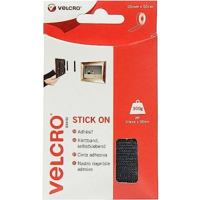 Imagen de VELCRO Brand Cinta adhesiva 20mm x 50cm Negro