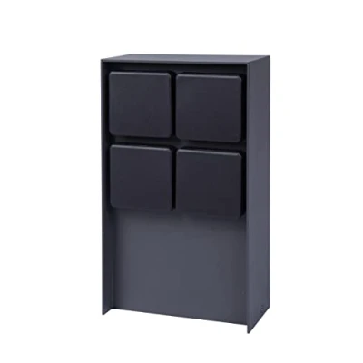 Imagen de BOLD 19561 Abano Columna de energía para Exteriores (Columna energía) con Enchufe cuádruple en Antracita IP44 3680 vatios Angular fácil Montaje)
