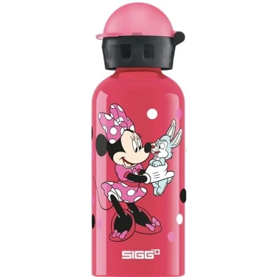 Imagen de SIGG Minnie Mouse cantimplora infantil (0.4 L), botella para niños sin sustancias nocivas y con tapa hermética, ligera de aluminio