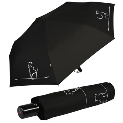 Imagen de Knirps Paraguas plegable Slim Duomatic, Cat Move, 90 cm, Themed