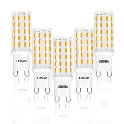 Imagen de LEDGLE Bombillas LED G9 6W, 60W Bombilla Halógena equivalente, Blanco Cálido 2800k, 420LM, 54x SMD 2835, No Flicker, Pack de 5