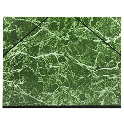 Imagen de Exacompta 651E 1 tablero de dibujo papel marmoleado barnizado con gomas reverso lona interior blanco dimensiones 52 x 67 cm formato archivo pasa (500 650 mm) color verde