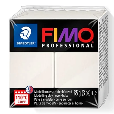 Imagen de STAEDTLER 8004 03 FIMO Professional Arcilla polimérica para modelar de secado al horno, color porcelana semi opaca (pastilla 85 g.)