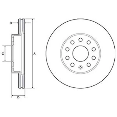 Imagen de DELPHI BG4701C Disco de freno 276 24 5 ventilado revestido sin procesar cojinete rueda, anillo sensor ABS SEAT: Leon III Hatchback
