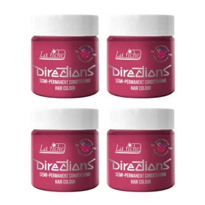 Imagen de 4 x La Riche Directions Semi Permanent Hair Color Bote de 100 ml (Flamingo Pink)