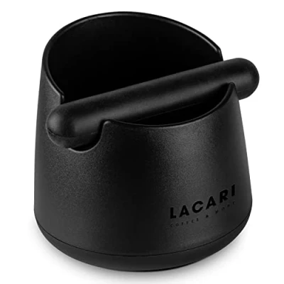 Imagen de Caja de café en negro Knock Box plástico reciclable Lacari ORIGINAL espresso La es apta para el lavajillas