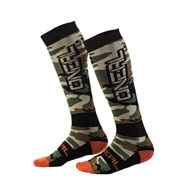 Imagen de O&#039;Neal Calcetines de Motocross Motociclismo Enduro Material que absorbe el sudor, malla reforzada, tejido duradero PRO MX WOODS CAMO Negro Verde Talla única