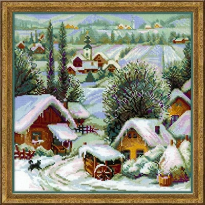 Imagen de Riolis Juego de Punto Cruz serbisches Pueblo, algodón, Multicolor, 40 x 0.1 cm,