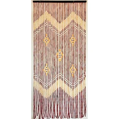 Imagen de SATURNIA 1191405 Cortina Puerta 42 Tiras Bambu 90x200 cm, Rosa