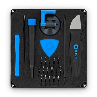 Imagen de iFixit Essential Electronics Toolkit, Juego de Herramientas con 16 Puntas precisión (4 mm) y Mango Destornillador para Reparar moviles, Consolas