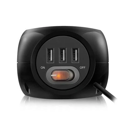 Imagen de EWENT EW3938 Regleta Cubo 3 tomas Shucko + USB