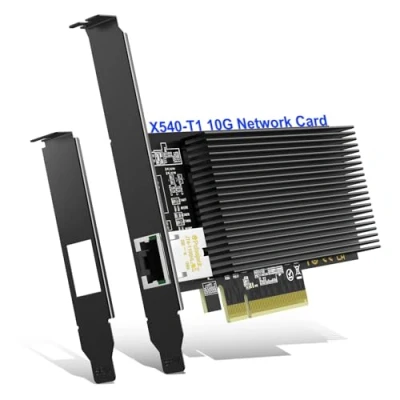 Imagen de 10Gb Base T PCI e Network Card, Intel X540 T1 Controller, NICGIGA 10Gbps Ethernet Adapter with 10Gbe RJ45 Port, 10G Nic Support Windows/Windows Server/Linux/Vmware/ESX